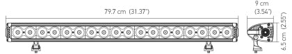 Hella Value Fit Design Single Row 31/51in - 180/300W LED Light Bar